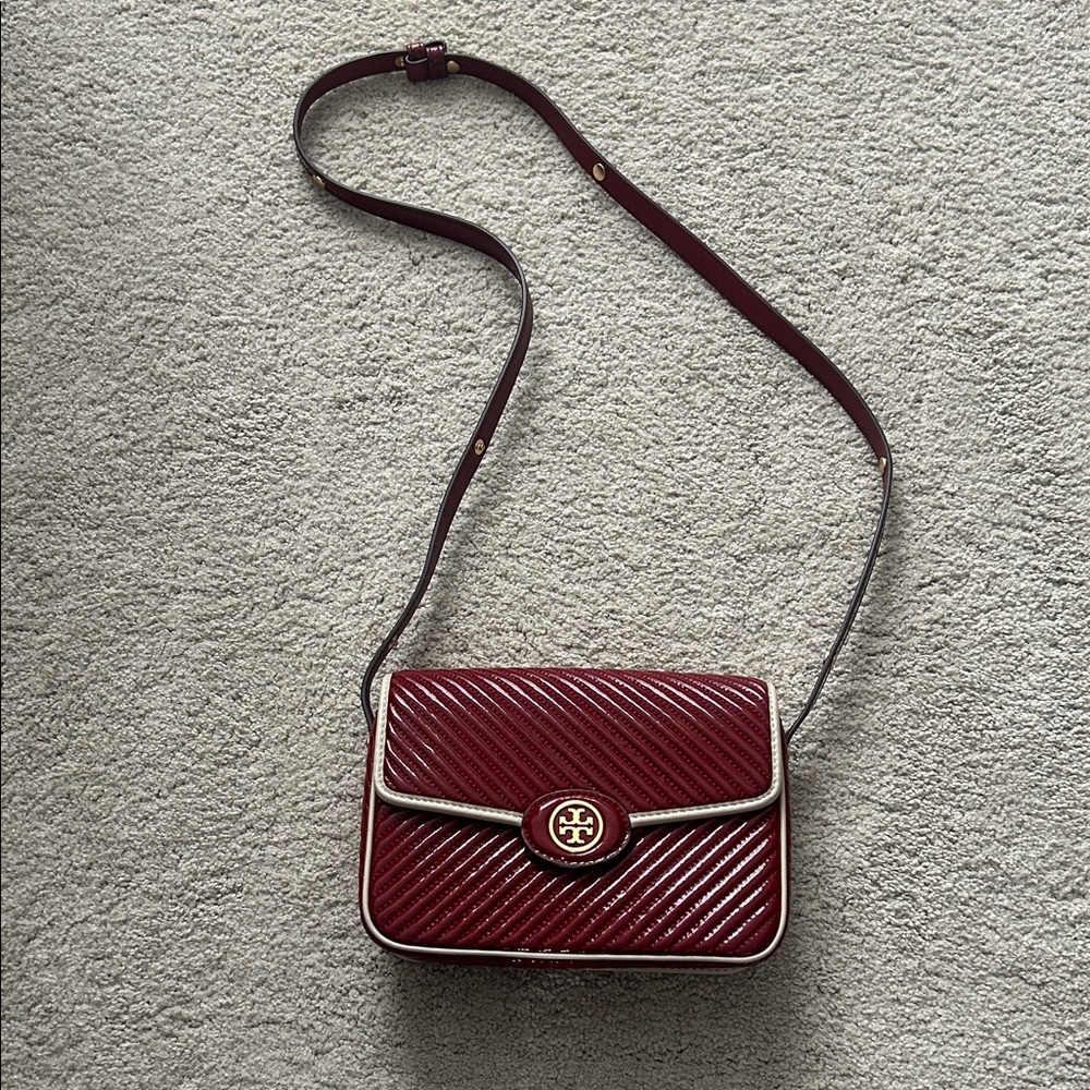 Tory Burch Red Quilted Crossbody Bag